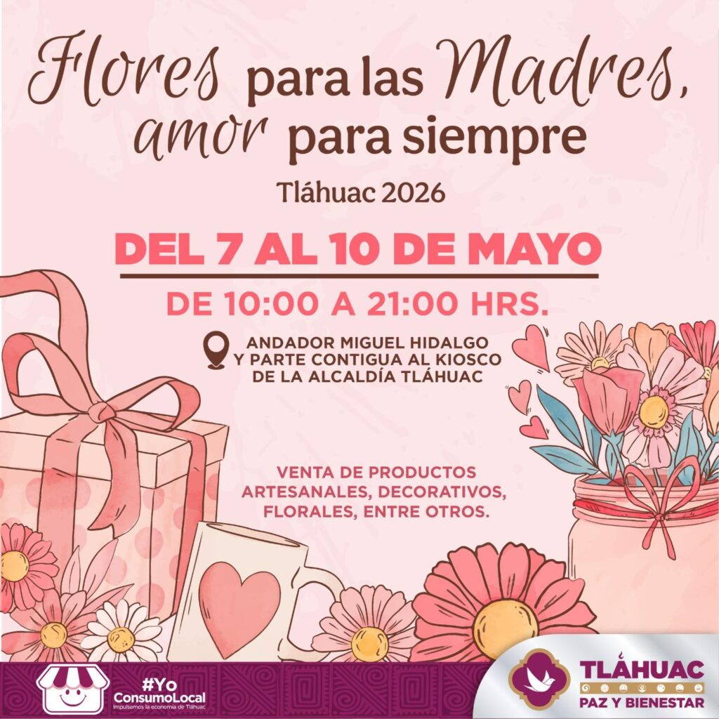 La venta de flores será de 10:00 a 21:00 horas. 