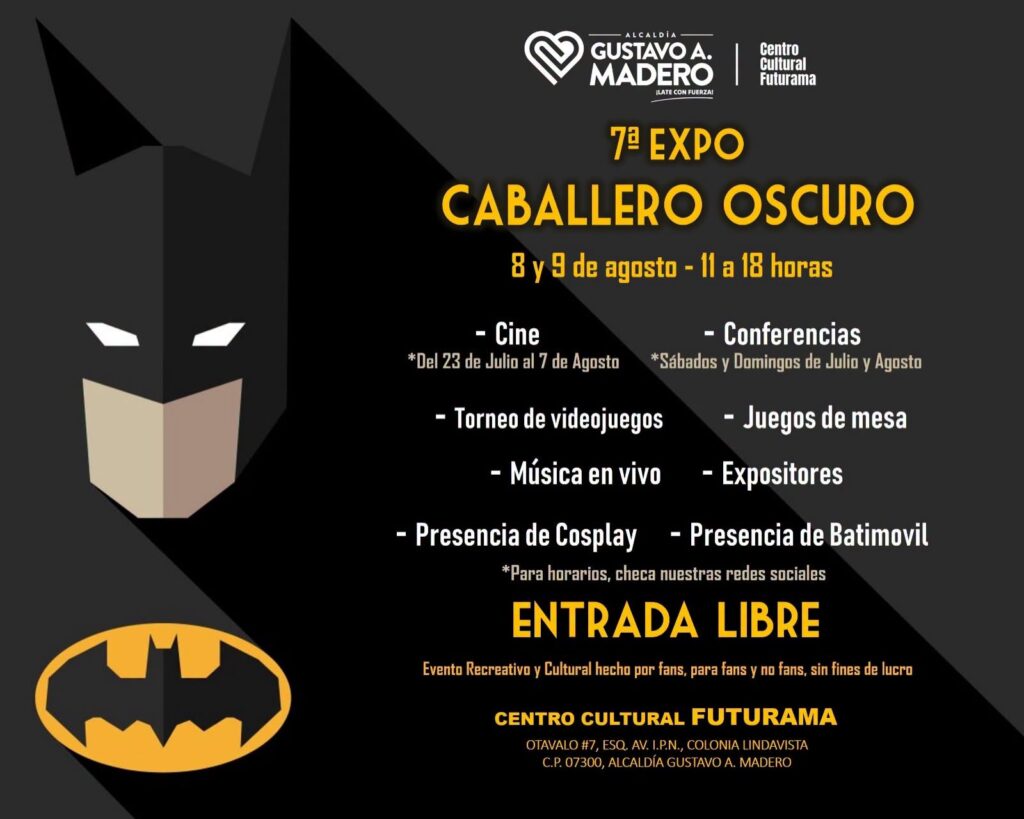 cartel de la expo de Batman en CDMX
