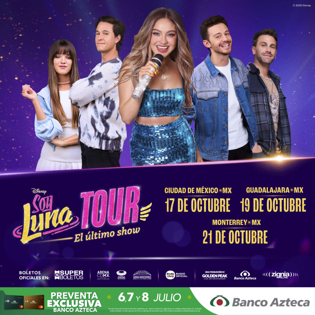 Cartel del tour de Soy Luna en México.