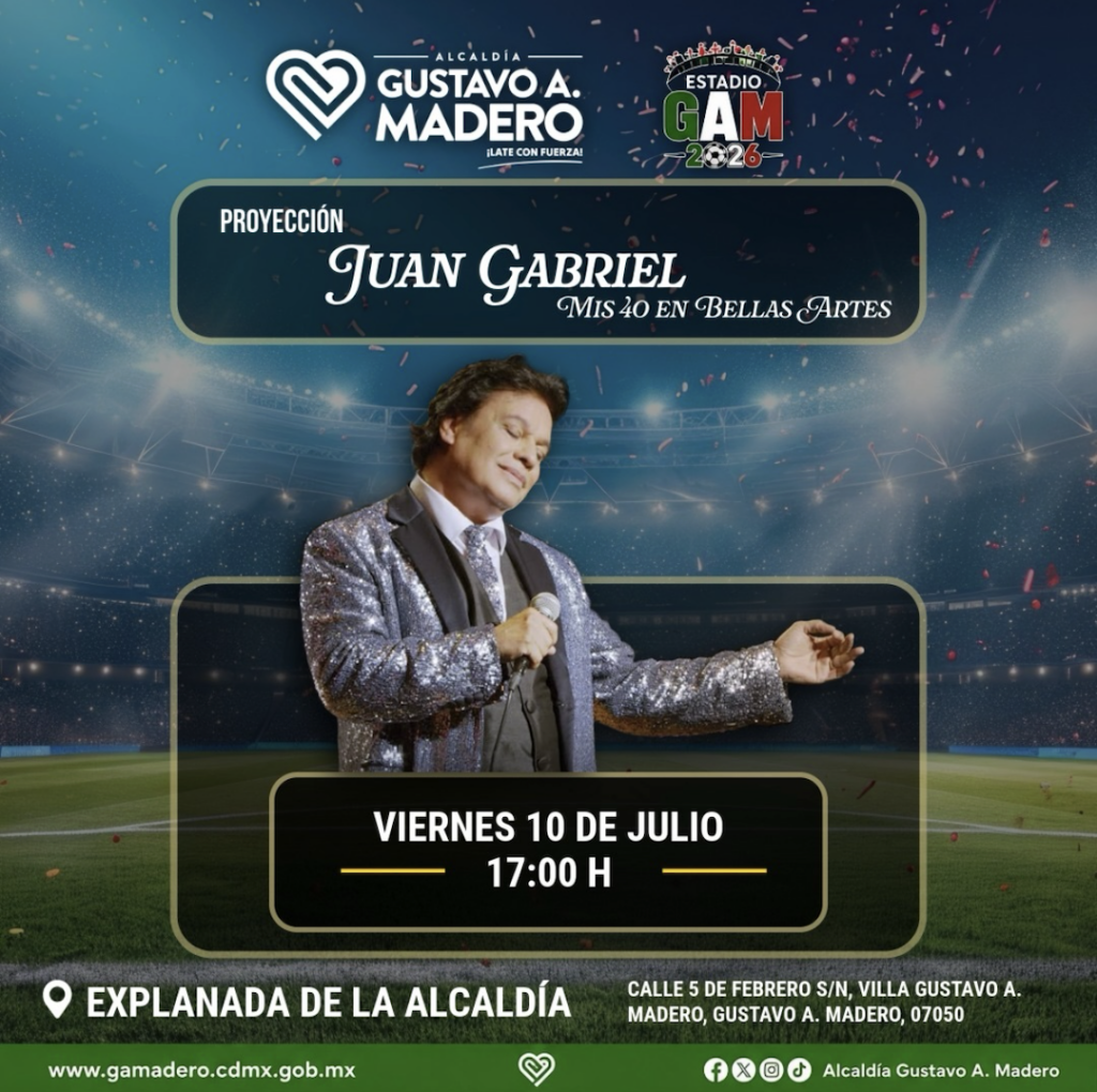 cartel de la proyección del concierto de Juan Gabriel