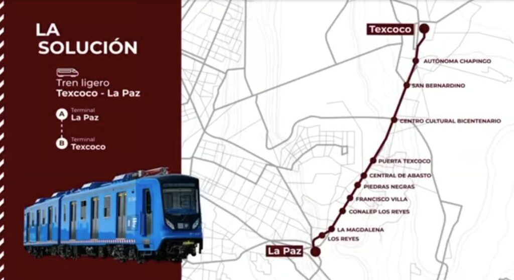 Estaciones del Tren Ligero de Texcoco a La Paz