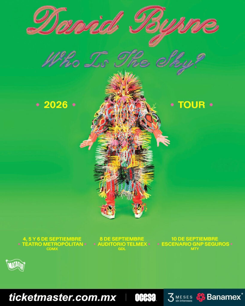poster de los conciertos de David Byrne en CDMX