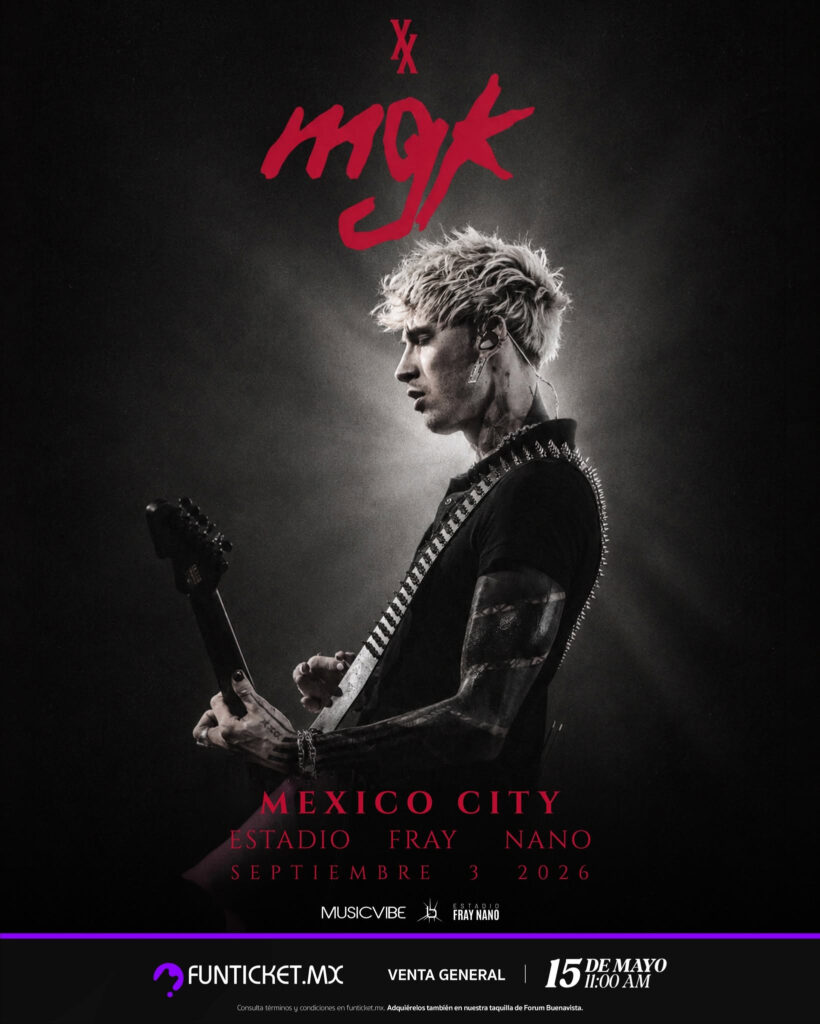 poster del concierto en cdmx de Machine Gun Kelly