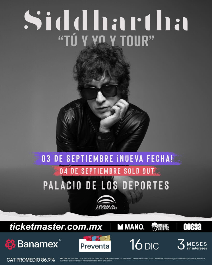 póster del concierto de Siddharta en el Palacio de los Deportes