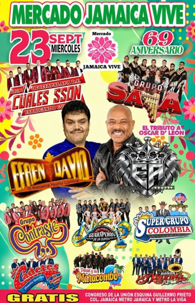 Baile por el aniversario del Mercado de Jamaica