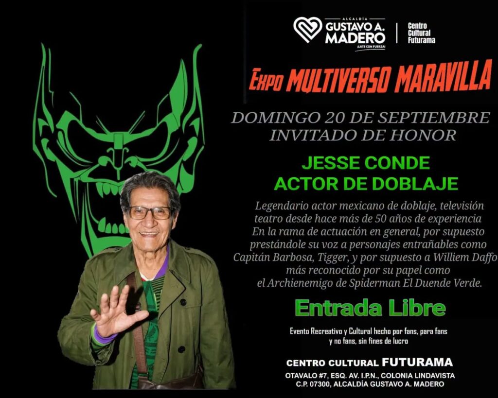No te pierdas la oportunidad de conocer al actor de doblaje del Duende Verde.