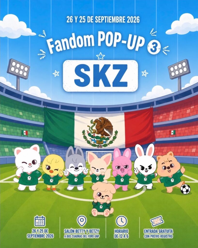 póster del evento fandom pop-up skz