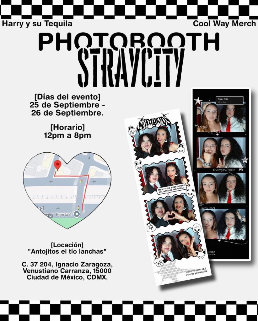 póster del photoboot Straycity por los conciertos de Stray Kids en CDMX