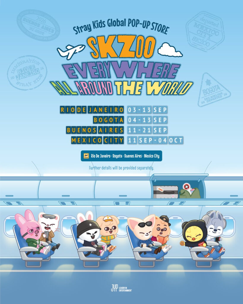 póster de la pop up store oficial de Stray Kids en CDMX
