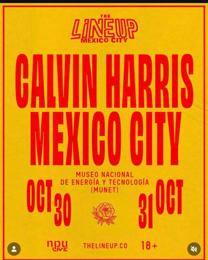 póster del concierto de Calvin Harris en el Munet