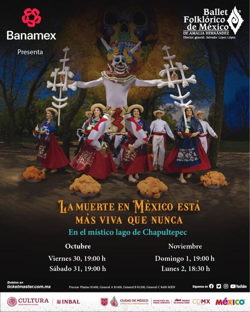 póster de las funciones de La Muerte está más viva que nunca por Día de Muertos en CDMX