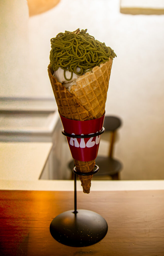 Te recomendamos probar los fideos de matcha orgánico. 