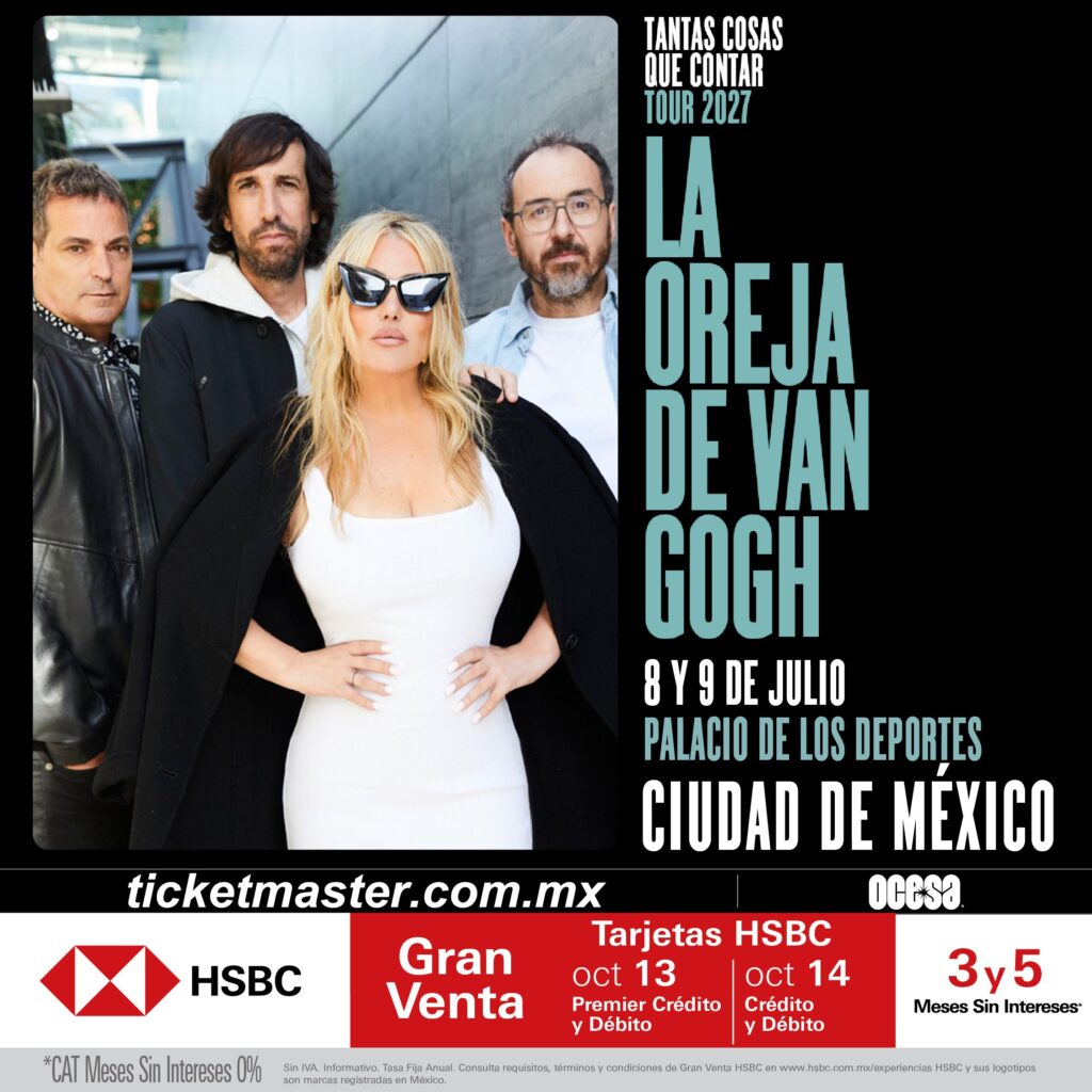 póster de los conciertos de La Oreja de Van Gogh en México