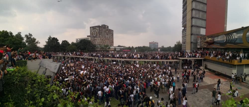marcha en la UNAM