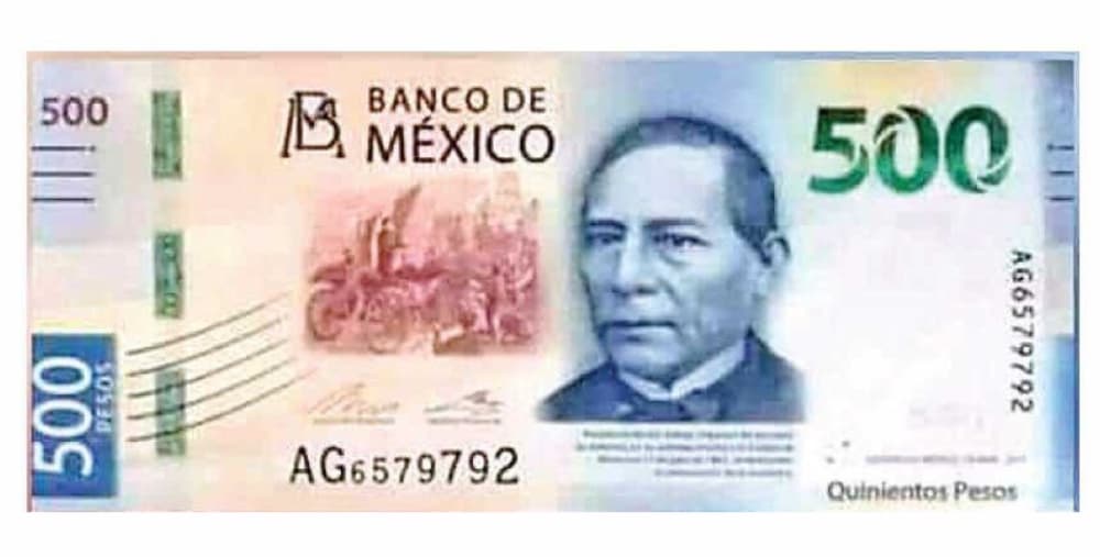 diseño del nuevo billete de 500 pesos