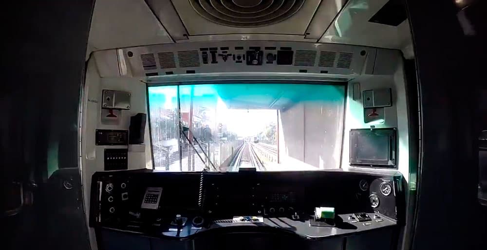 viaje en metro desde la cabina