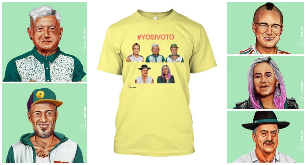playeras de los candidatos yo sí voto