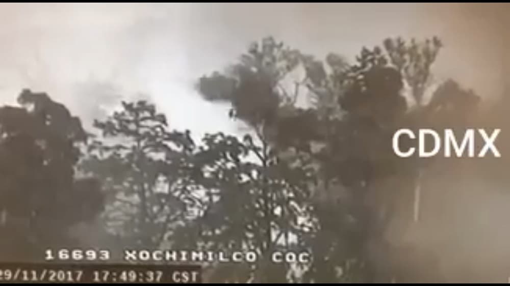 Se registra incendio en Xochimilco.