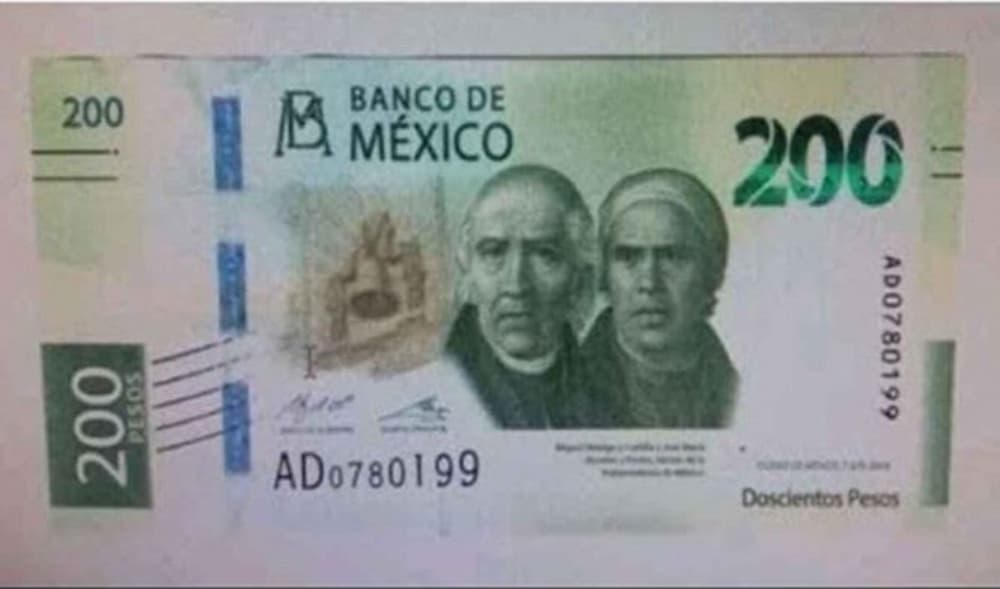 imagen del billete de 200 pesos