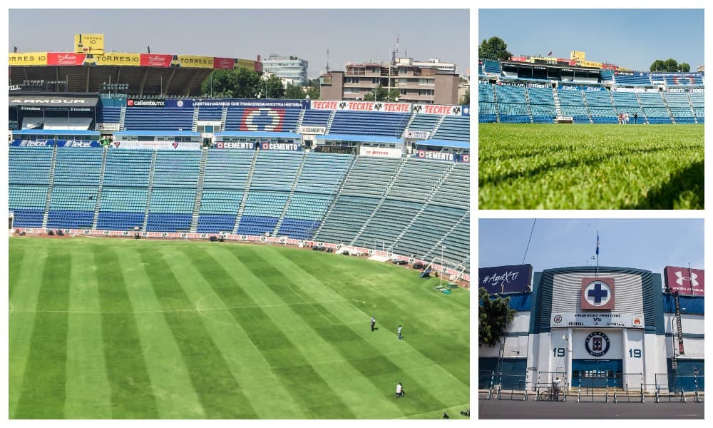pasto del Estadio Azul