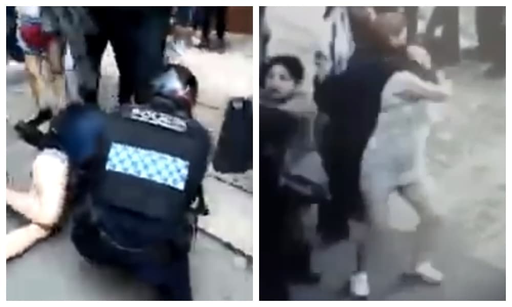 pelea con policías en Reforma