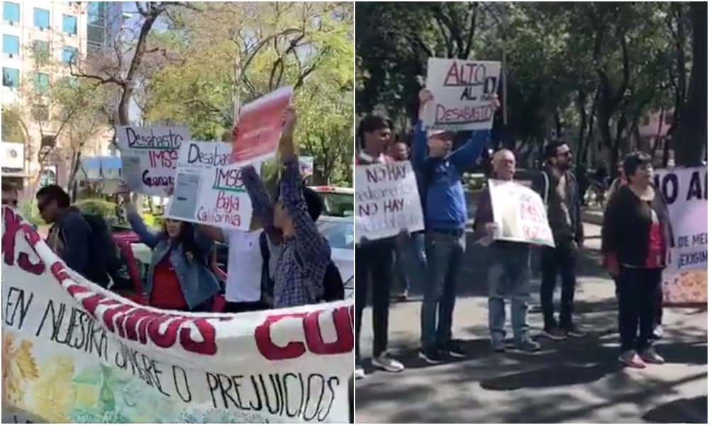 pacientes con VIH bloquean Reforma