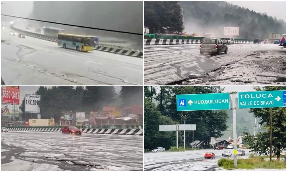 granizada en la México-Toluca