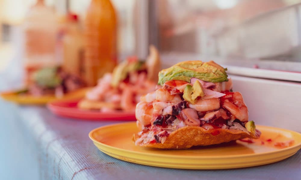 tostadas de mariscos en CDMX