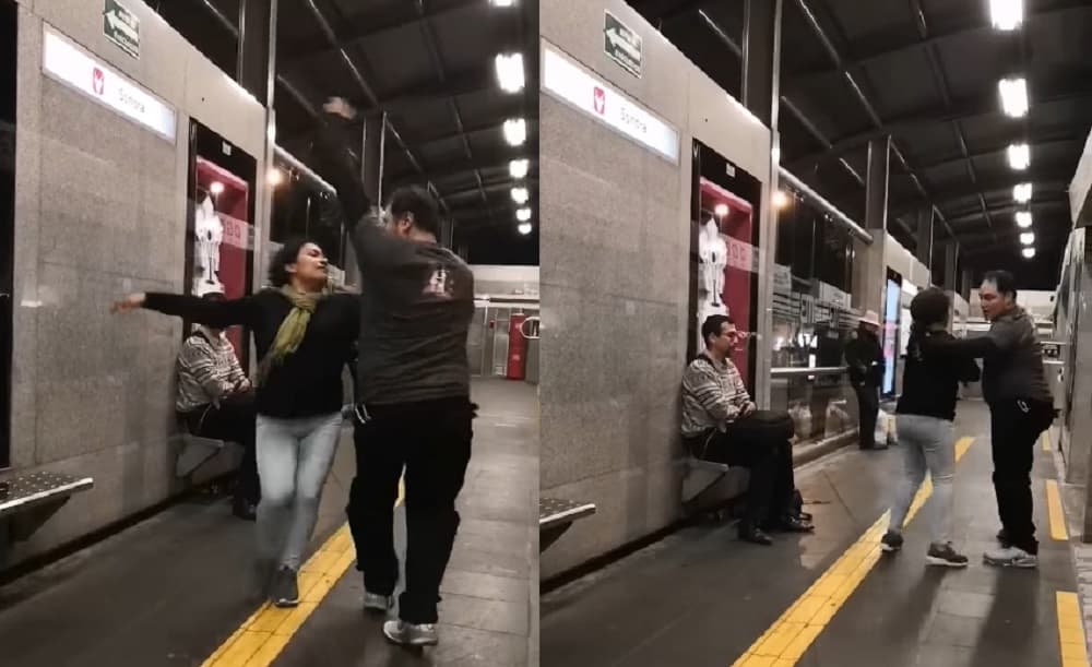 #Video ¡Sabooor! captan a pareja bailando en el Metrobús de la CDMX