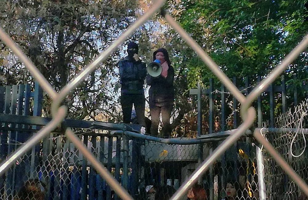 paro feminista en la facultad de ciencias políticas y sociales