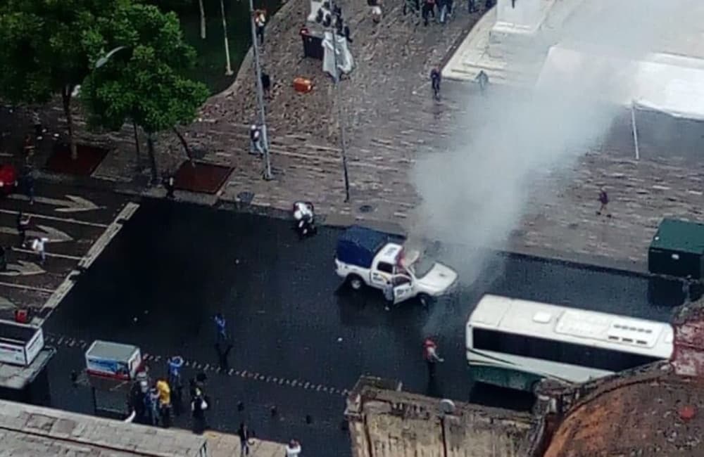 bloqueo en avenida juárez