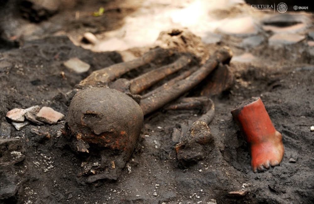 Restos arqueológicos en Coyoacán