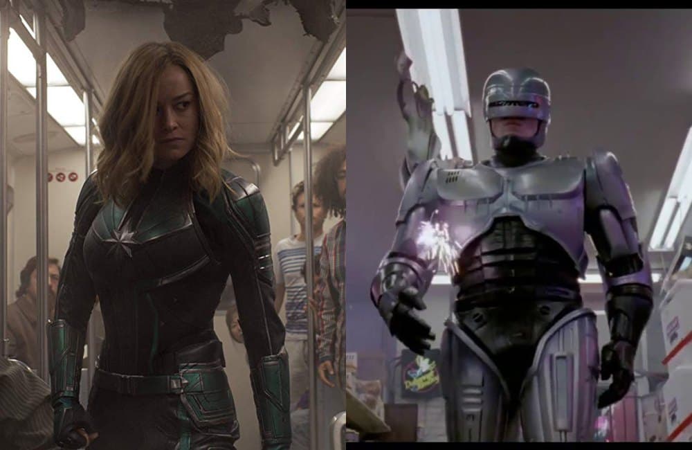 Capitana Marvel y Robocop