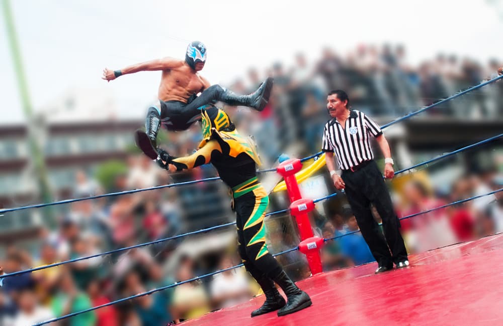 lucha libre en el museo del pulque