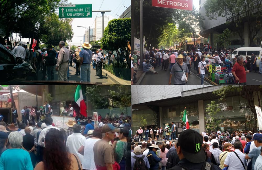 Manifestación en Insurgentes y Eje 5 sur provoca cierres viales