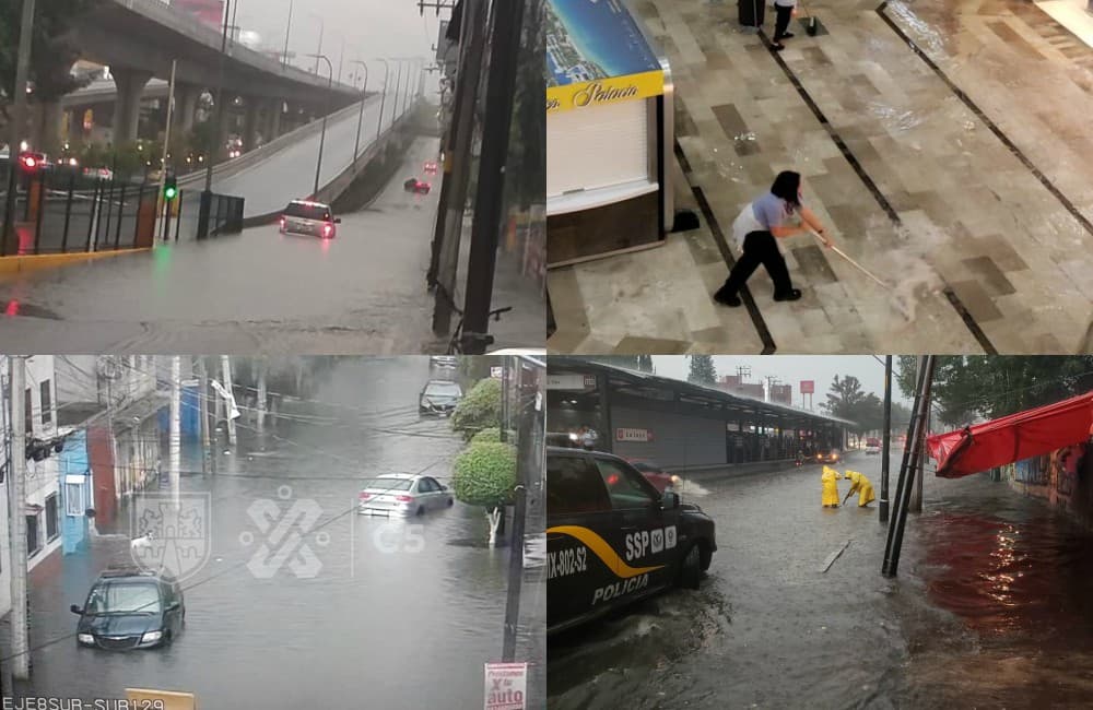 Lluvia del 13 de junio causa inundaciones en Perisur, Tlalpan e Iztapalapa