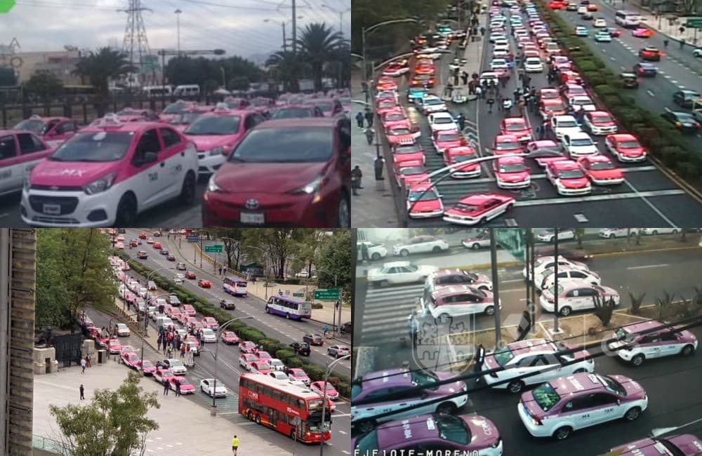 Estas son las zonas afectadas por la manifestación de taxistas en CDMX