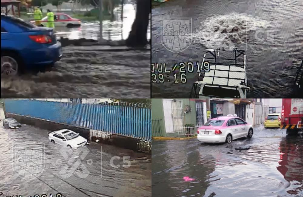 Lluvia del 26 de julio deja inundaciones en Calzada Ignacio Zaragoza
