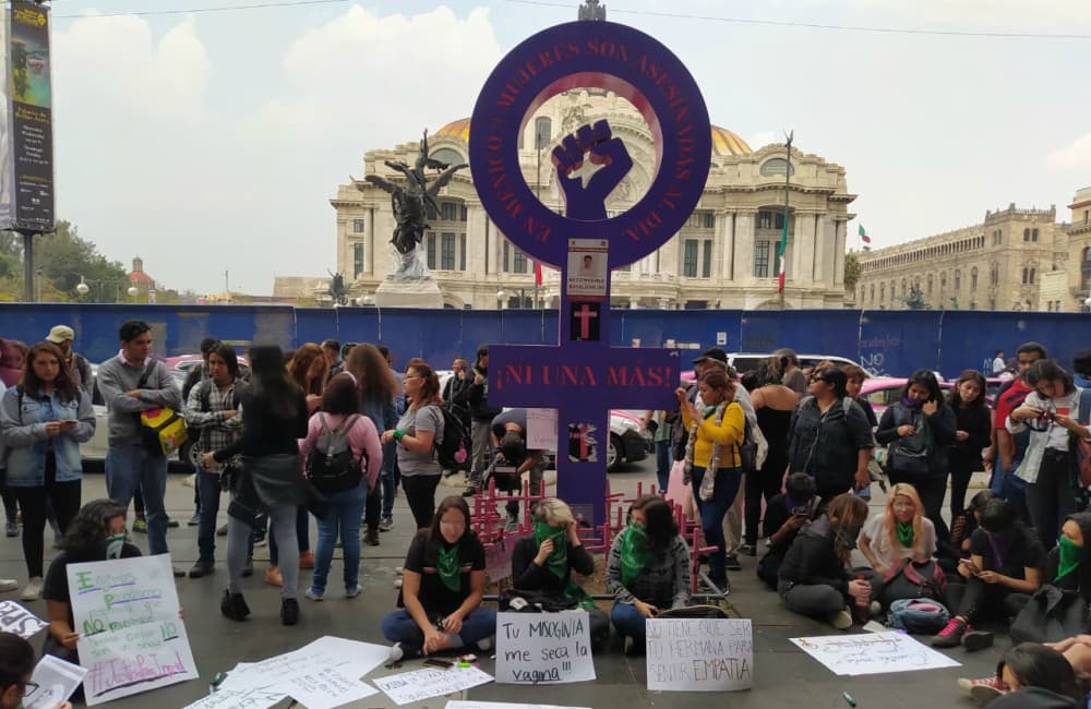 manifestación por feminicidio de Ingrid