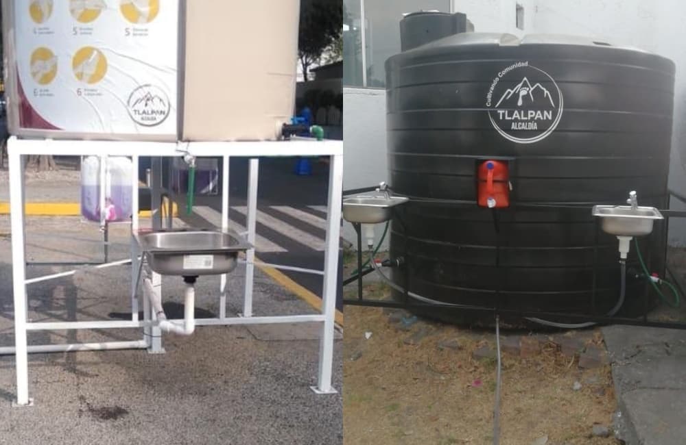 lavamanos públicos en Tlalpan