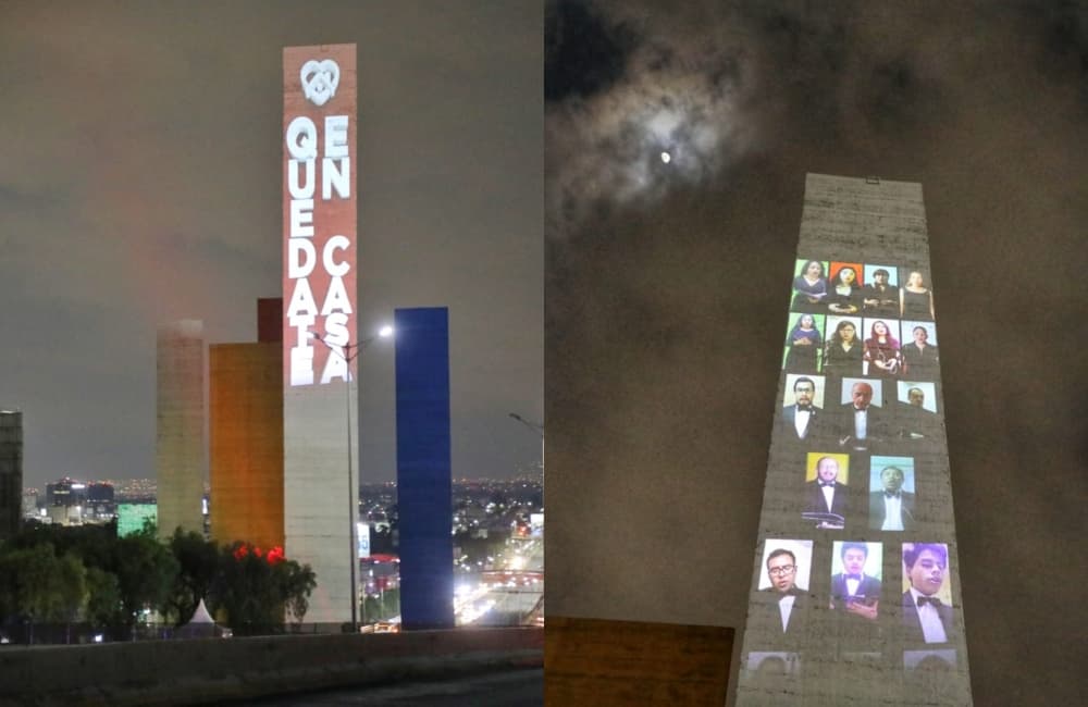 homenaje en torres de satélite