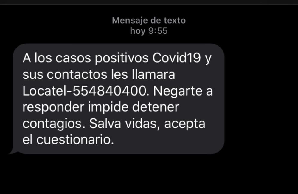 mensaje sobre covid-19