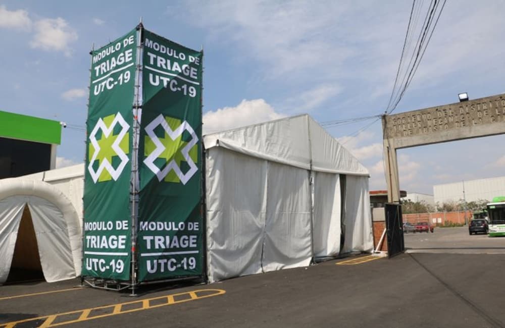 unidad de triage en la central de abasto