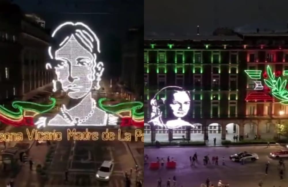 encienden alumbrado patrio del zócalo