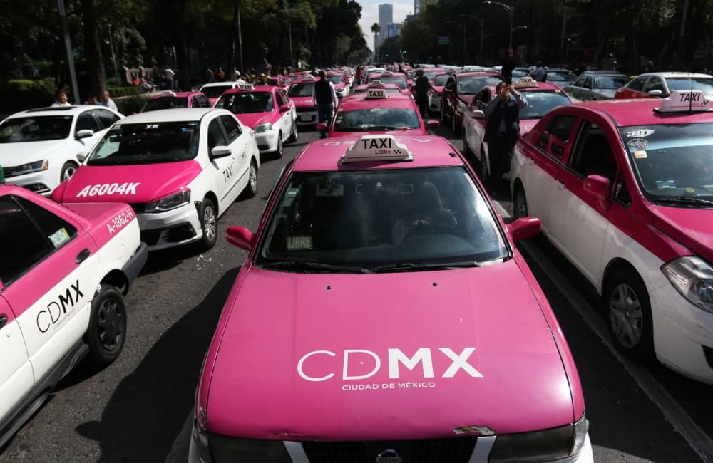 protesta de taxistas en la cdmx