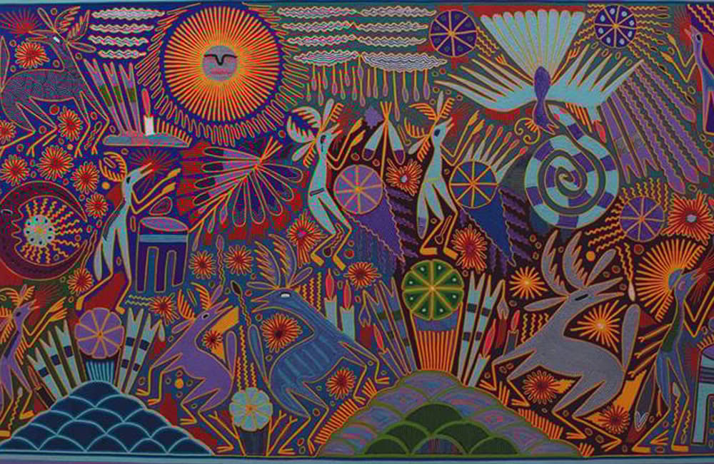 Bienal de arte huichol en CDMX