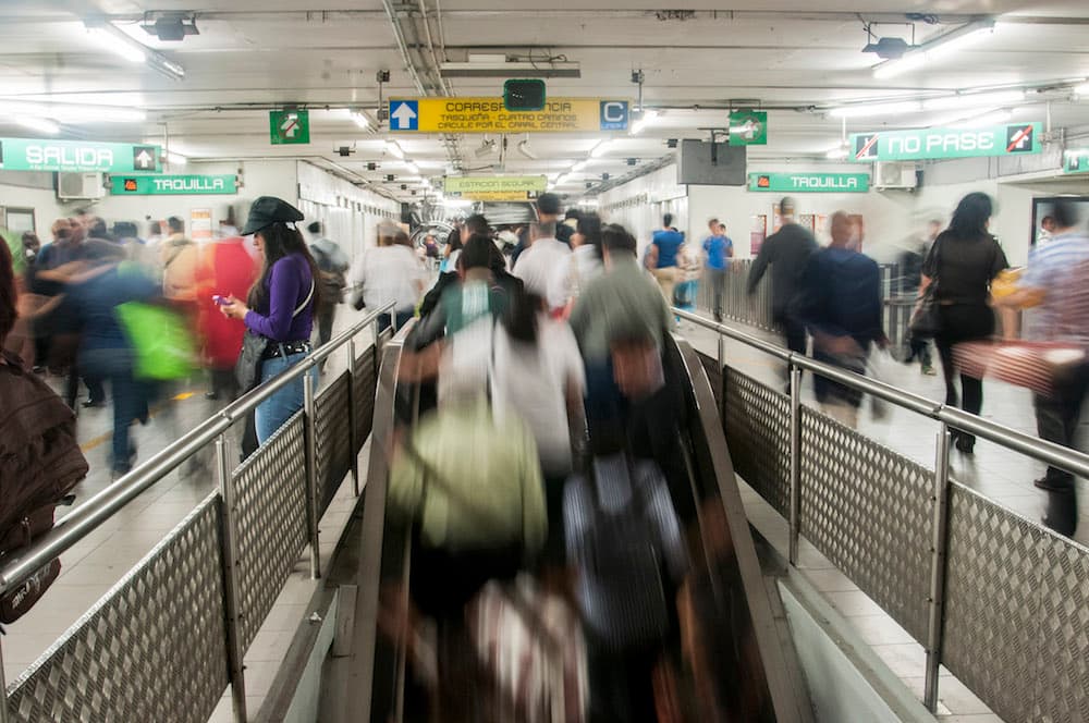transbordo en la estación Bellas artes