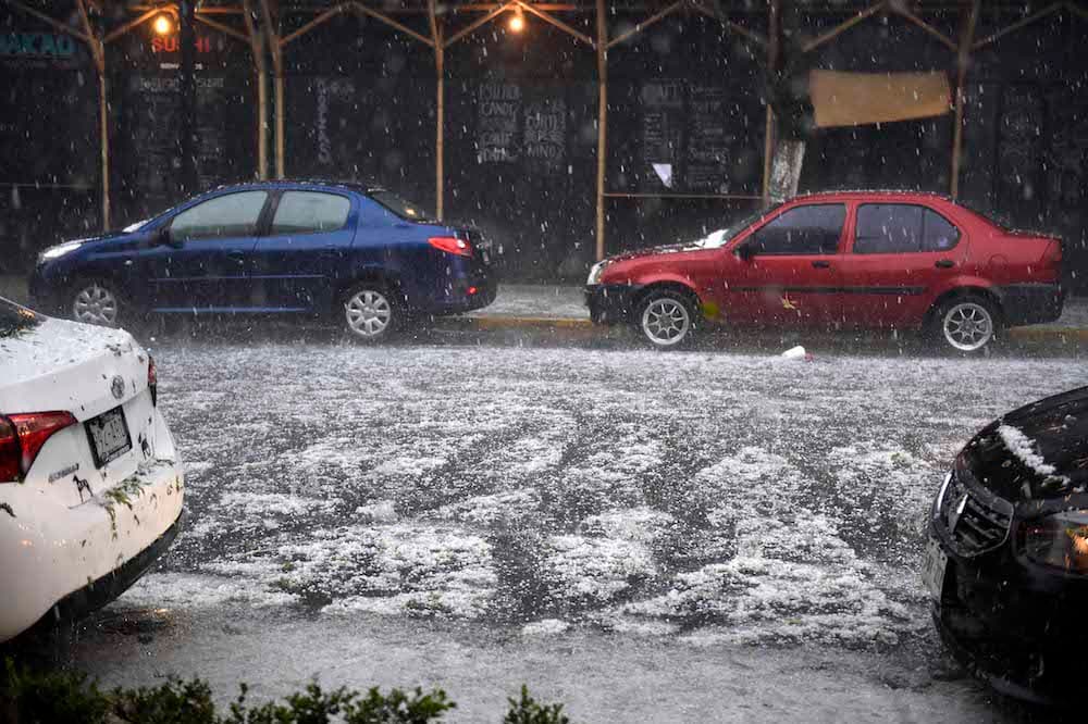 lluvia y granizo en la Ciudad de México