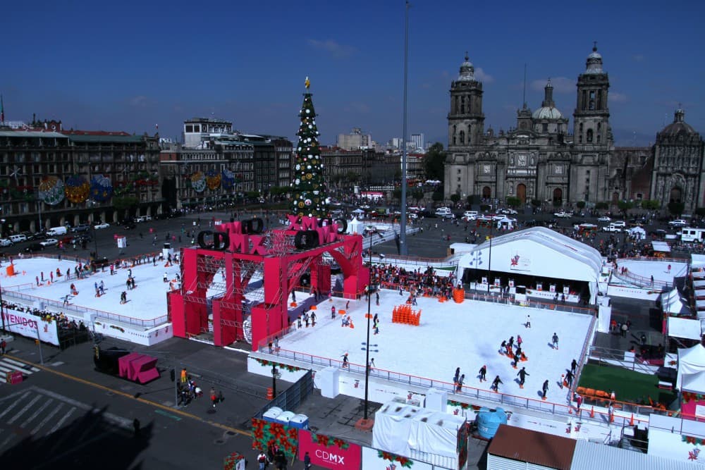 inauguración de la pista de hielo