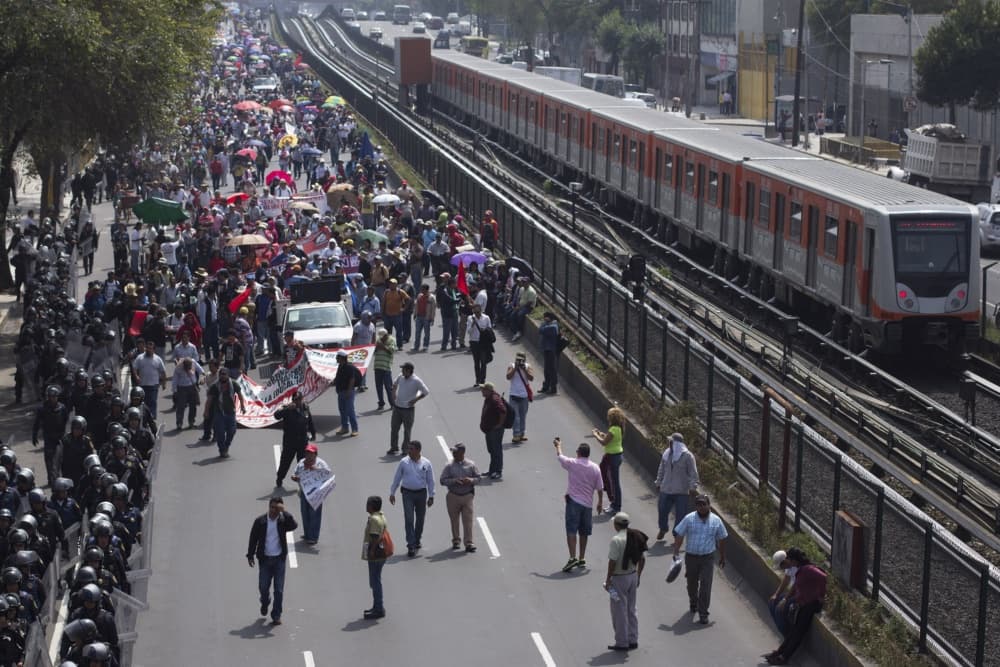 marchas de maestros en la CDMX